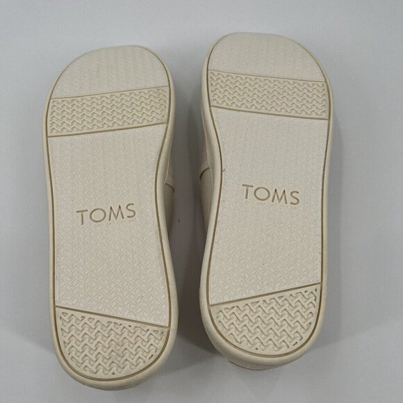 Toms Classic Youth Size 6 White Iridescent Woven Slip On Shoes NEW WITHOUT TAGS - Picture 3 of 8